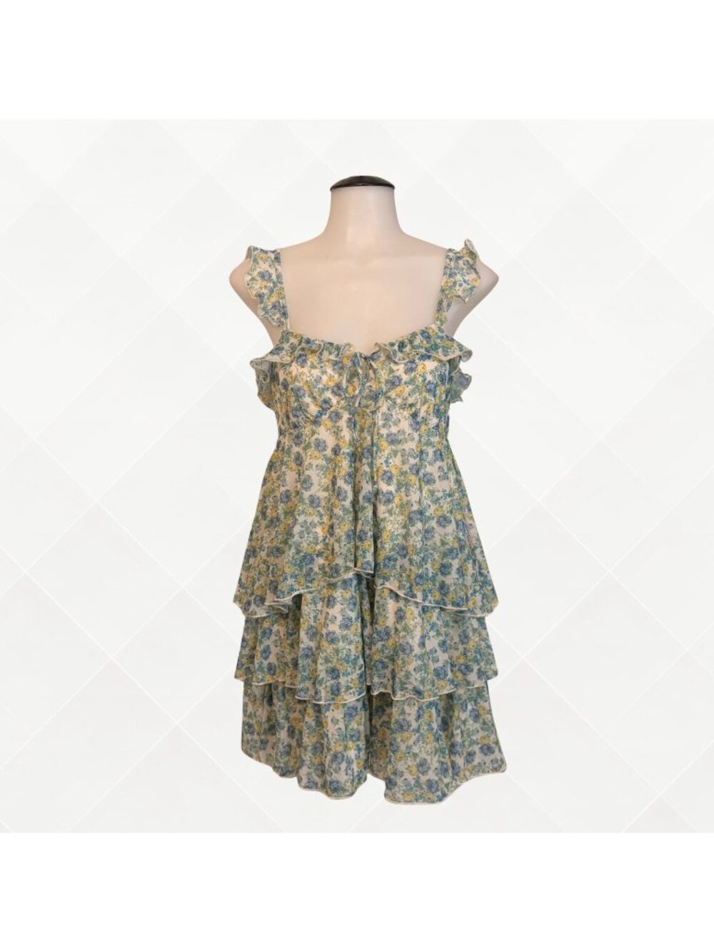 Wild Fable Floral Mini Dress • XS • NWT • Green • Ruffle